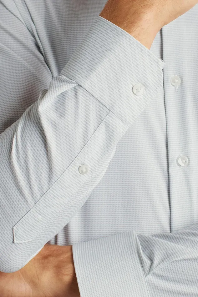 Men Business Casual Shirts Bonobos Tech Button Down Shirt White Sky Tilt Waves
