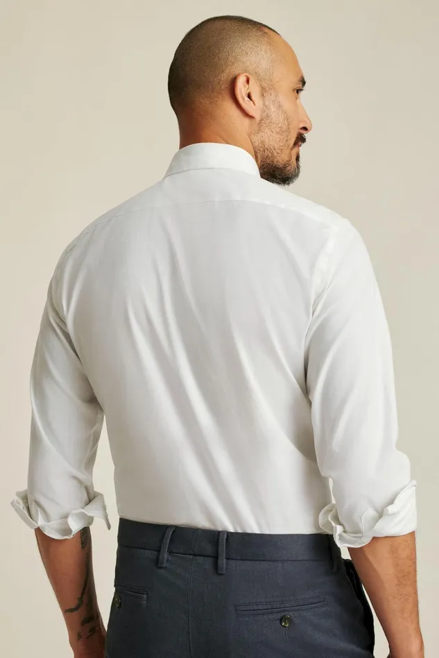 Men Business Casual Shirts Bonobos The Desk To Dinner Shirt Solid White