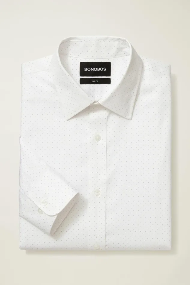 Men Business Casual Shirts Bonobos Weekday Warrior Dress Shirt Lavender Dot