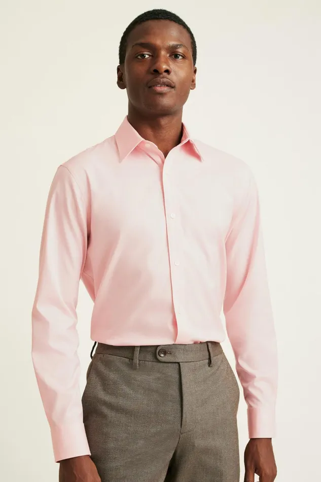 Men Business Casual Shirts Bonobos Weekday Warrior Dress Shirt Pink Micro Graph Check