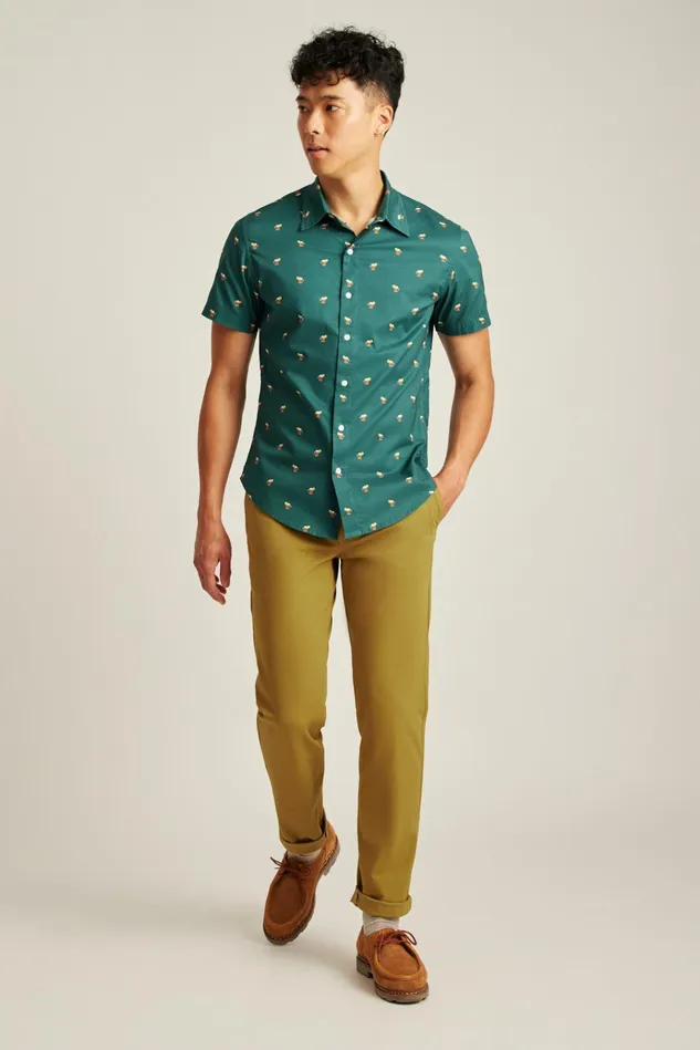 Men Casual Shirts Bonobos Riviera Short Sleeve Shirt Hot Toddy