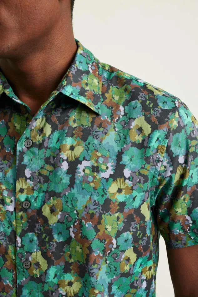 Men Casual Shirts Bonobos Riviera Short Sleeve Shirt Wilderness Floral