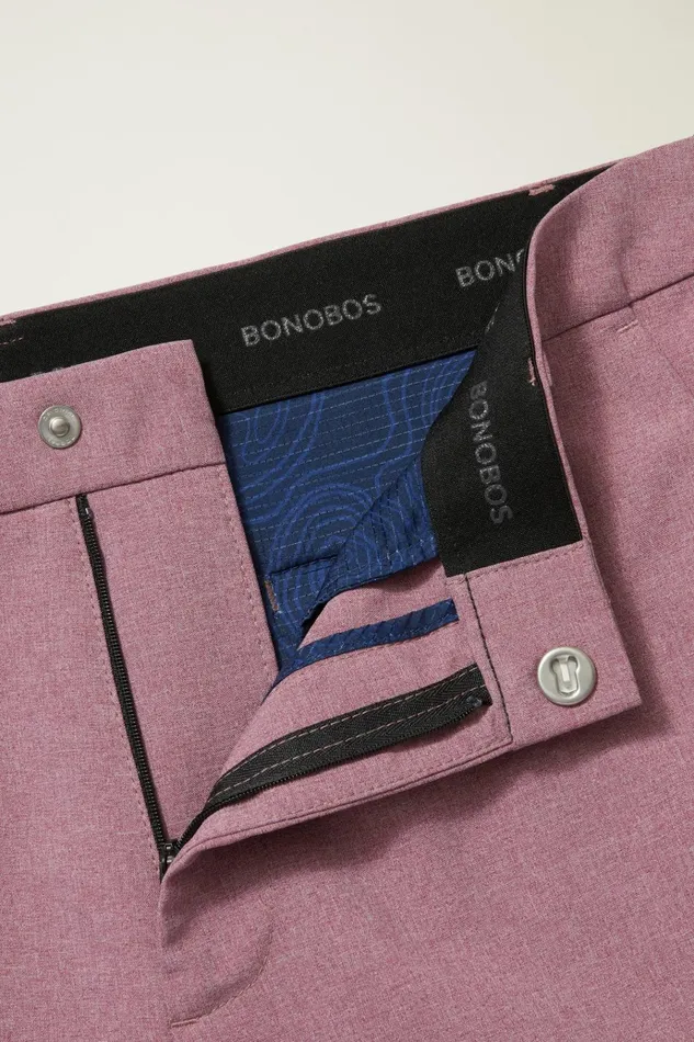 Men Casual Shorts Bonobos Performance Link Shorts Crushed Heather Violet