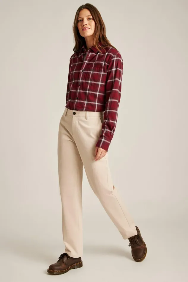 Men Flannels and Shirt Jackets Bonobos Everyday Lightweight Flannel Shirt Red Wellington Plaid