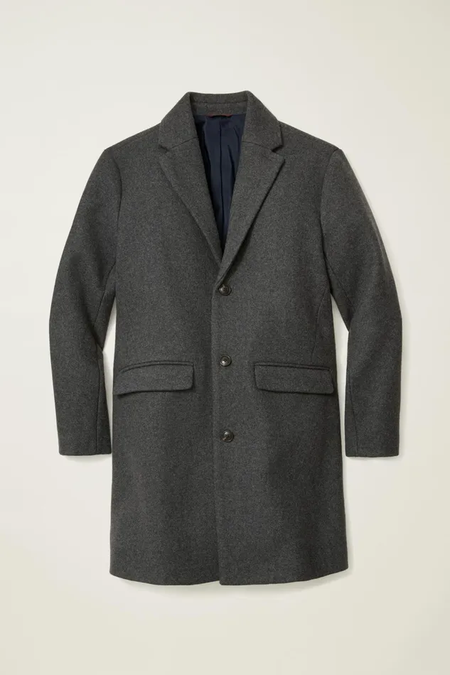 Men Jackets and Coats Bonobos The Italian Wool Topcoat Charcoal