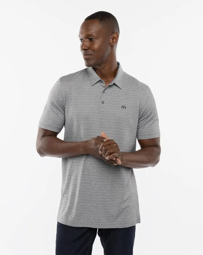 Men Polos TravisMathew BEACH CAMP POLO Heather Medium Grey