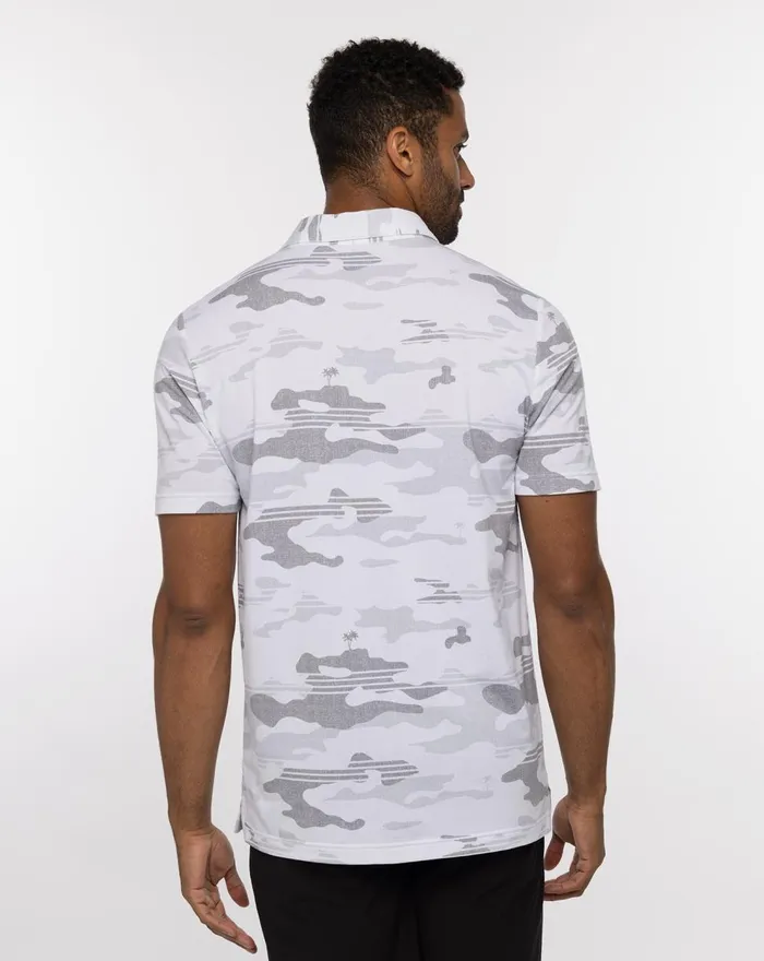 Men Polos TravisMathew BEACHSIDE STEALTH POLO White