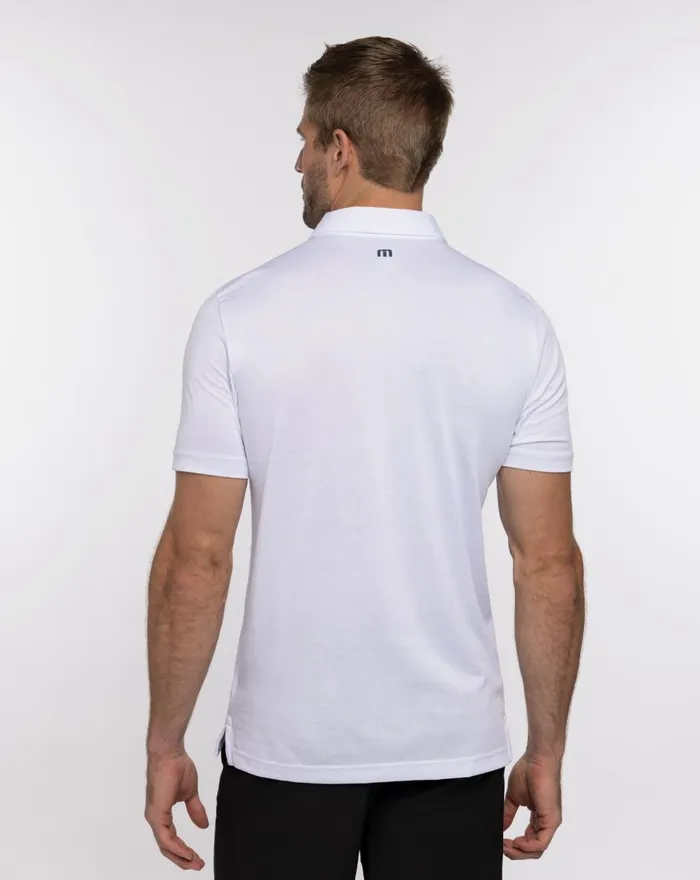 Men Polos TravisMathew BURN CARD POLO White