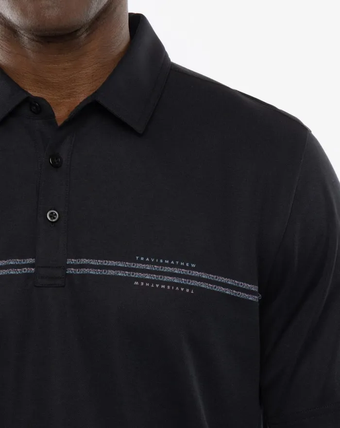 Men Polos TravisMathew ISLAND HISTORY POLO Black