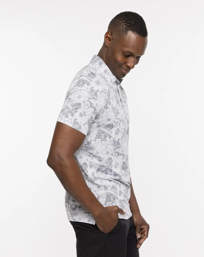 Men Polos TravisMathew PRIVATE DECK POLO Heather Light Grey
