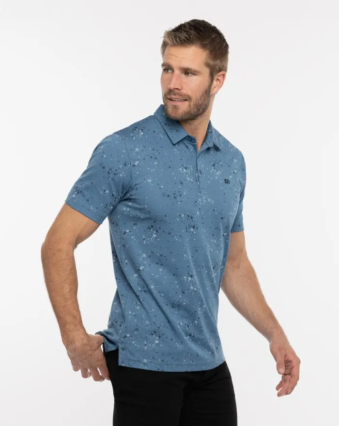 Men Polos TravisMathew SPLATTER PRINT POLO Stellar Blue