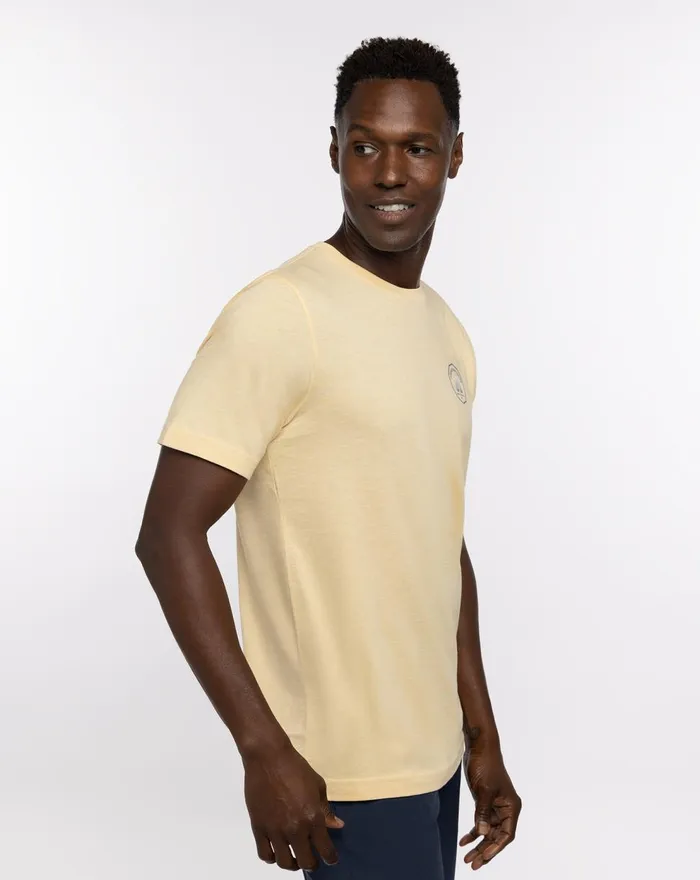 Men Tees TravisMathew JALISCO TEE Heather Golden Cream Men Tees TravisMathew JALISCO TEE Heather Golden Cream