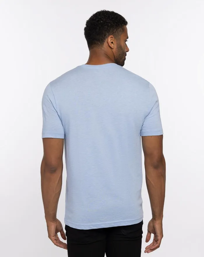 Men Tees TravisMathew PINEAPPLE SAGE TEE Heather Bel Air Blue Men Tees TravisMathew PINEAPPLE SAGE TEE Heather Bel Air Blue