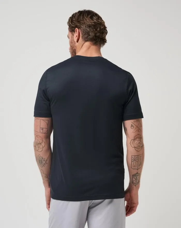 Men Tees TravisMathew RISK TAKER ACTIVE TEE Black
