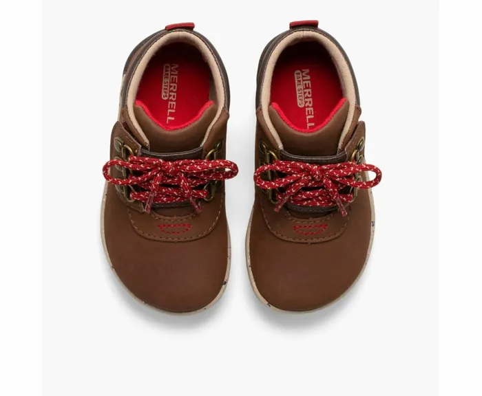 MERRELL Boots Kids Bare Steps Boot 20 Brown Suede MERRELL Boots Kids Bare Steps Boot 20 Brown Suede
