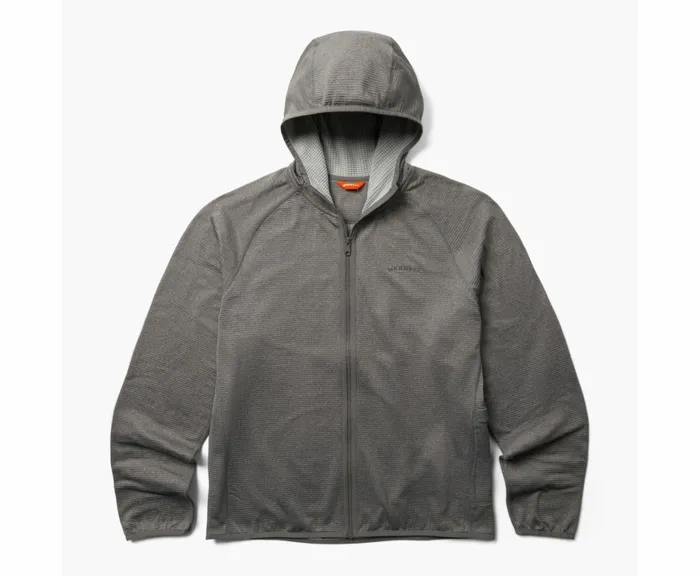 MERRELL Tops Men Geotex Full Zip Hoodie Rock Heather MERRELL Tops Men Geotex Full Zip Hoodie Rock Heather