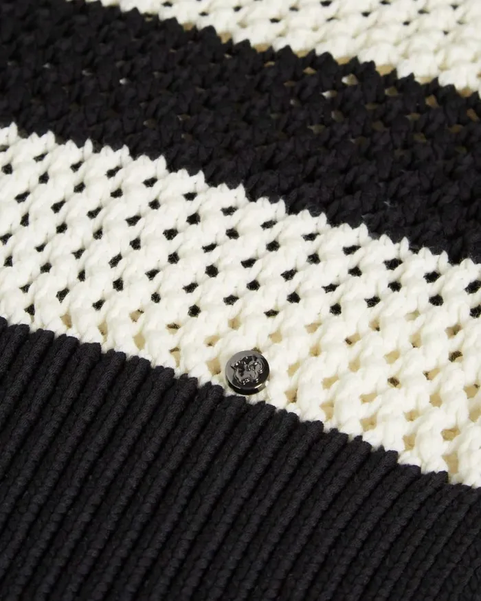 Open Stitched Striped Tank Top White Women Ted Baker Sweaters Open Stitched Striped Tank Top White Women Ted Baker Sweaters