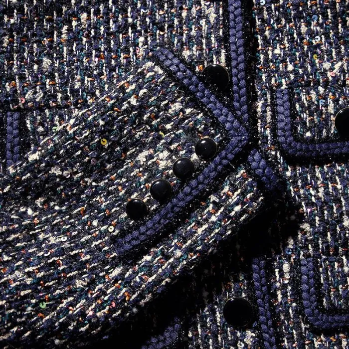 Outerwear Woman SelfPortrait Boucle Jacket With Braid Detail Outerwear Woman SelfPortrait Boucle Jacket With Braid Detail