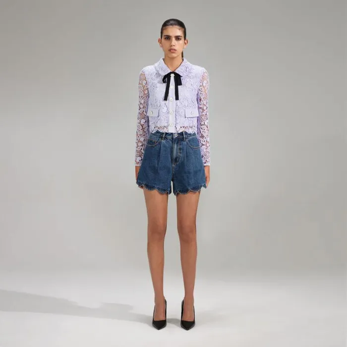 Outerwear Woman SelfPortrait Lilac Boucle Jacket Outerwear Woman SelfPortrait Lilac Boucle Jacket