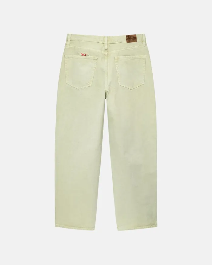 Pants Men Stussy DOUBLE DYE BIG 039OL JEANS Cream Pants Men Stussy DOUBLE DYE BIG 039OL JEANS Cream