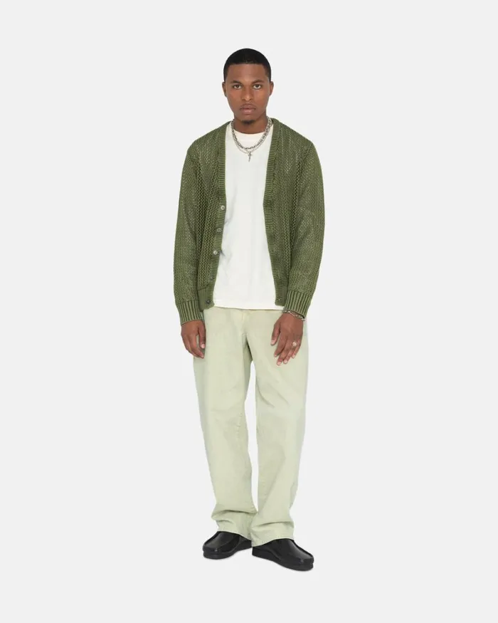 Pants Men Stussy DOUBLE DYE BIG 039OL JEANS Cream Pants Men Stussy DOUBLE DYE BIG 039OL JEANS Cream