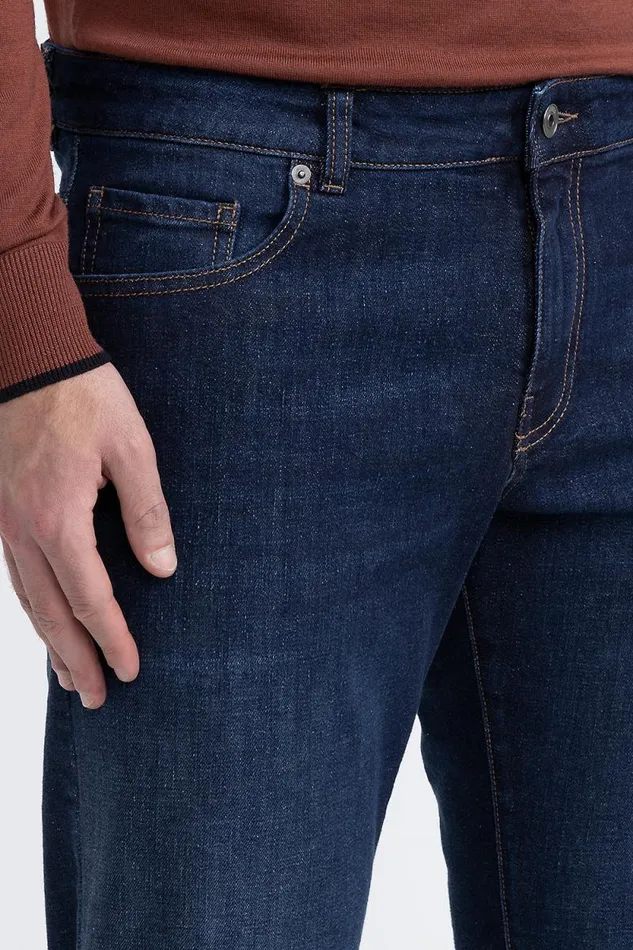 Peserico Denim Man Indigo Stretch Cotton Jeans Inkwell Blue Peserico Denim Man Indigo Stretch Cotton Jeans Inkwell Blue