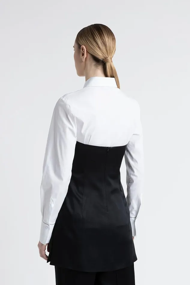 Peserico Tops And TShirts Woman Cady Enver Satin Long Top Black Peserico Tops And TShirts Woman Cady Enver Satin Long Top Black