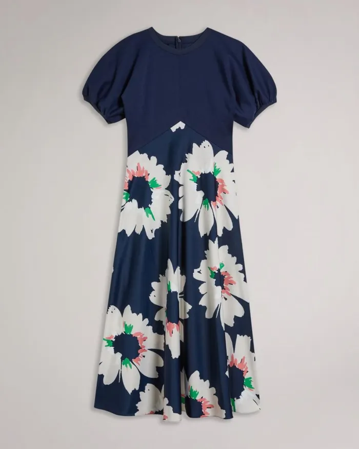 Ponte Top Dress With Midi Skirt Dark Navy Women Ted Baker Clothing