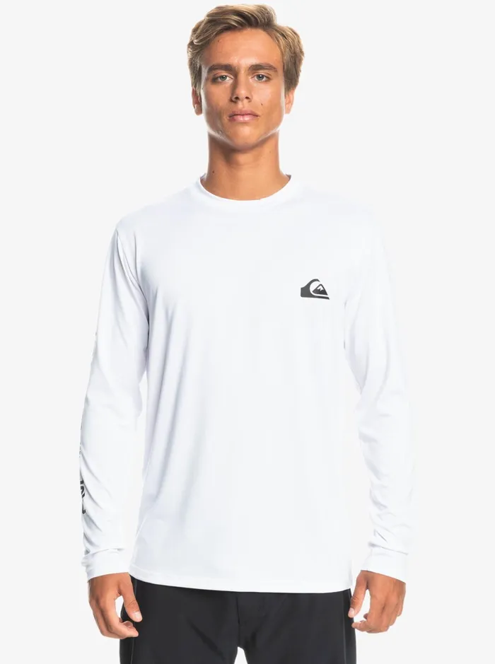 Rashguards Men Quiksilver Omni Session Long Sleeve Upf 50 Surf TShirt White Rashguards Men Quiksilver Omni Session Long Sleeve Upf 50 Surf TShirt White
