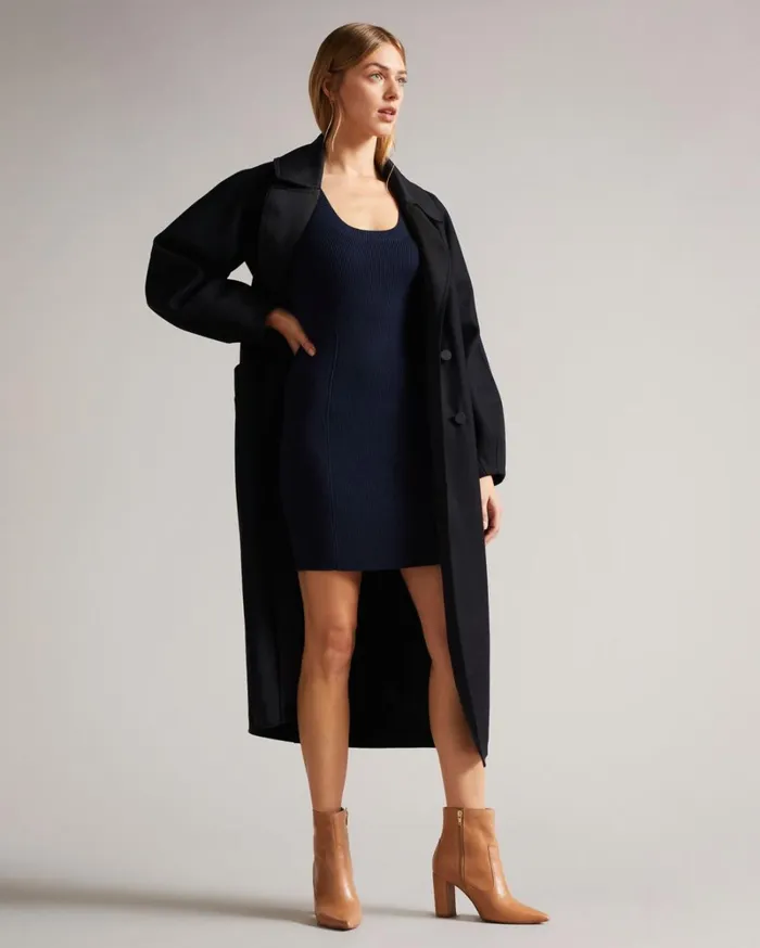 Scoop Neck Bodycon Dress Dark Blue Women Ted Baker Dresses Scoop Neck Bodycon Dress Dark Blue Women Ted Baker Dresses