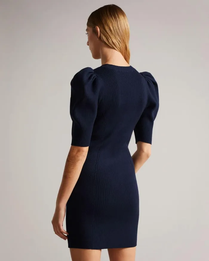 Scoop Neck Bodycon Dress Dark Blue Women Ted Baker Dresses Scoop Neck Bodycon Dress Dark Blue Women Ted Baker Dresses