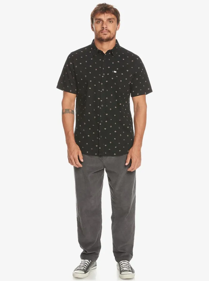 Shirts and Polos Men Quiksilver Minimo Short Sleeve Shirt Black Minimo Shirts and Polos Men Quiksilver Minimo Short Sleeve Shirt Black Minimo