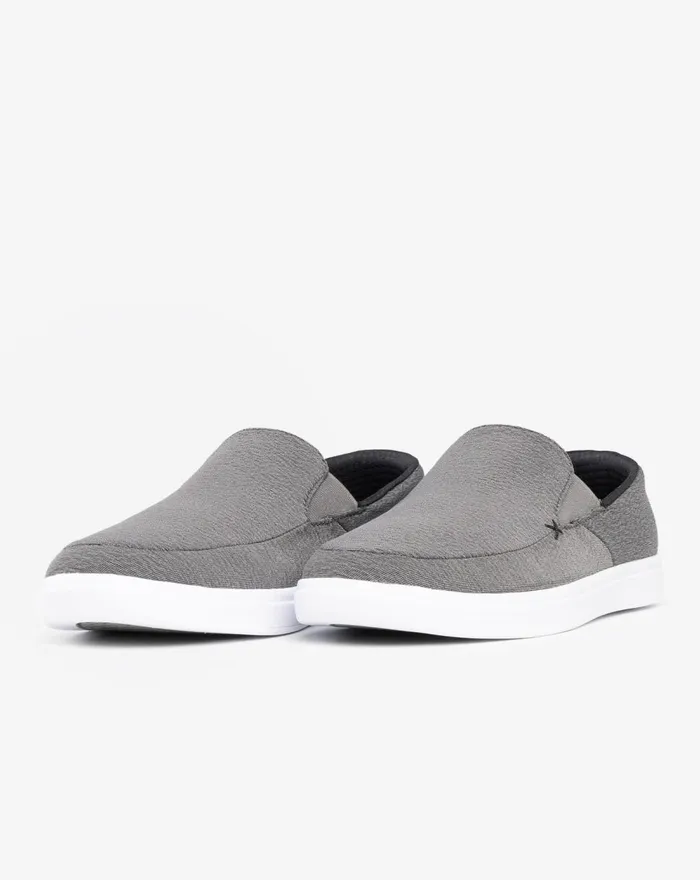 Shoes Slip On TravisMathew PHENOM SLIPON Heather Dark Grey Woven