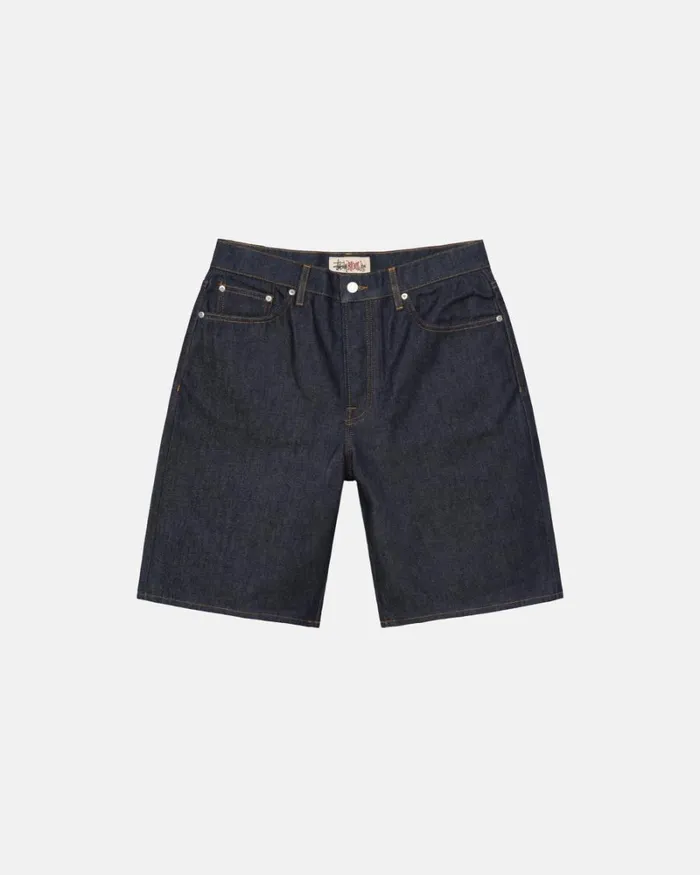 Shorts Men Stussy RAW DENIM BIG OL039 SHORTS Raw