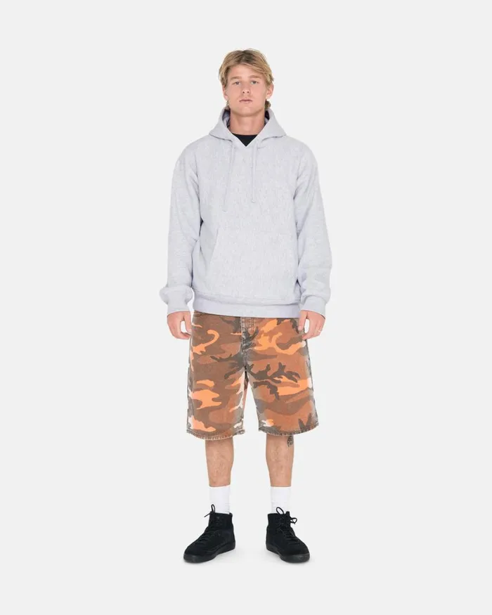 Sweats Men Stussy BACK APPLIQUE HOODIE Ash Heather Sweats Men Stussy BACK APPLIQUE HOODIE Ash Heather