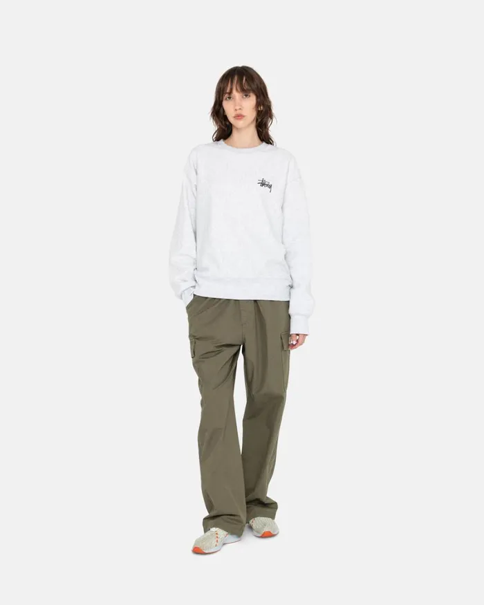 Sweats Men Stussy BASIC STSSY CREW Ash Heather Sweats Men Stussy BASIC STSSY CREW Ash Heather
