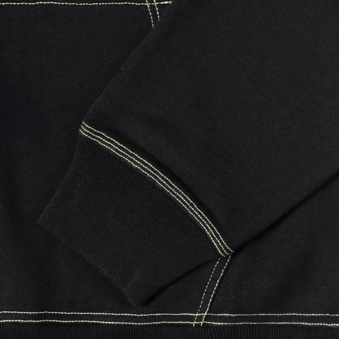 Sweats Men Stussy CONTRAST STITCH LABEL HOODIE Black Sweats Men Stussy CONTRAST STITCH LABEL HOODIE Black