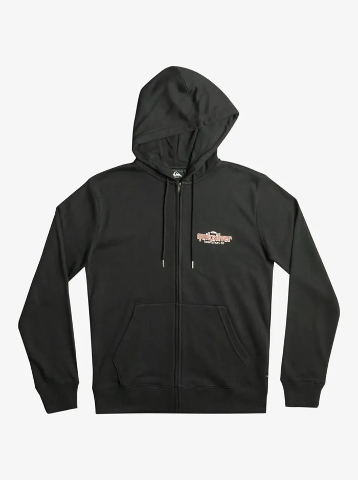 Sweatshirts and Hoodies Men Quiksilver Quik Words ZipUp Hoodie Black