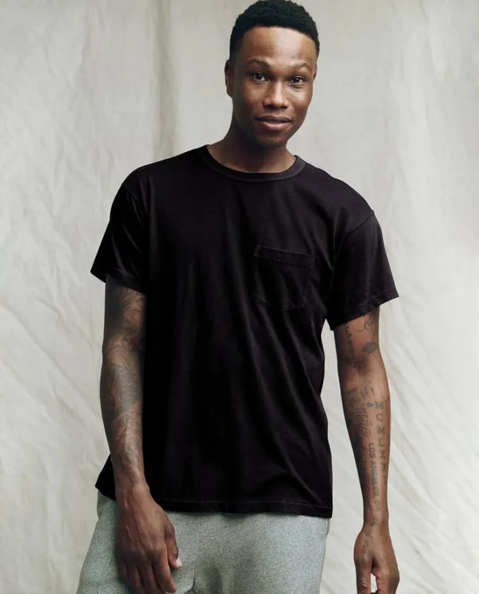 Tshirts Men039s The Great The Men039s Pocket Tee Almost Black