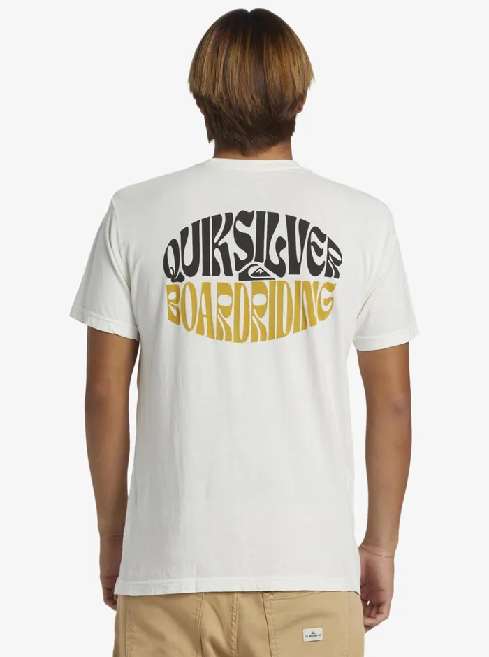 Tees Men Quiksilver Bold Move TShirt Antique White Tees Men Quiksilver Bold Move TShirt Antique White