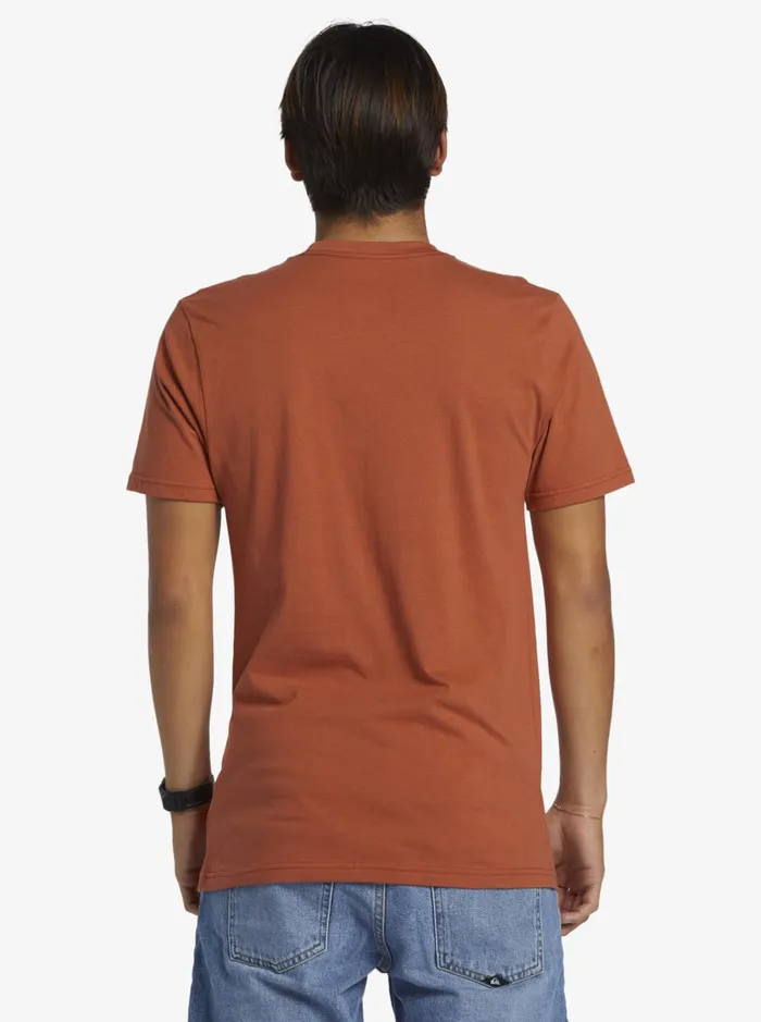 Tees Men Quiksilver Comp Logo TShirt Baked Clay