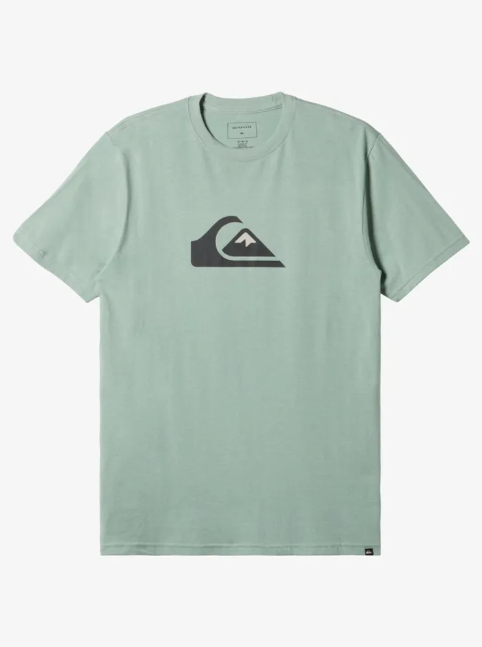 Tees Men Quiksilver Comp Logo TShirt Iceberg Green