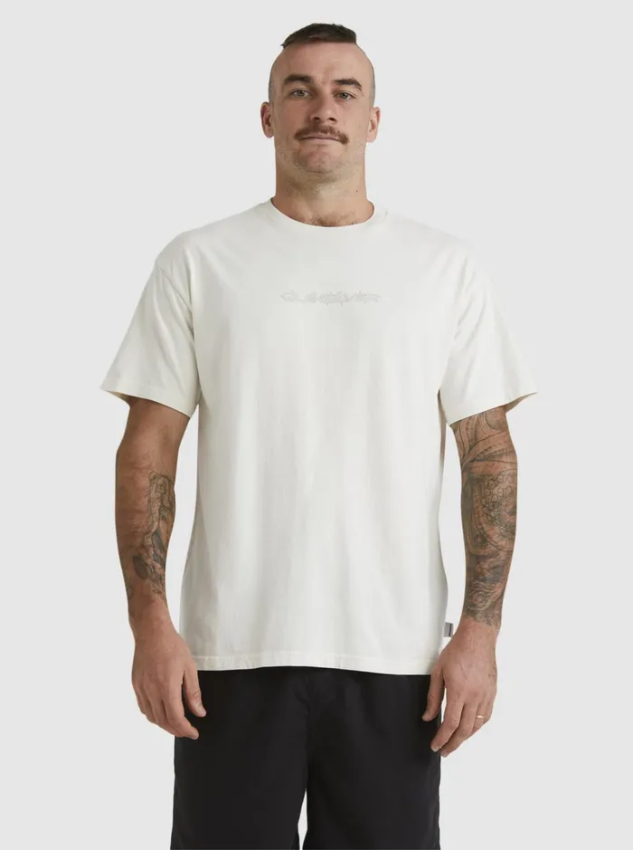 Tees Men Quiksilver Mikey TShirt Snow White Tees Men Quiksilver Mikey TShirt Snow White