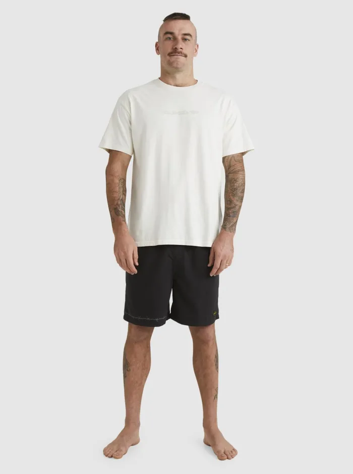 Tees Men Quiksilver Mikey TShirt Snow White Tees Men Quiksilver Mikey TShirt Snow White