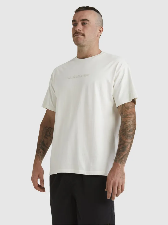 Tees Men Quiksilver Mikey TShirt Snow White Tees Men Quiksilver Mikey TShirt Snow White