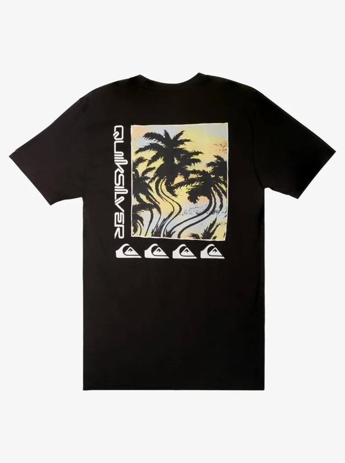 Tees Men Quiksilver Poster TShirt Black Tees Men Quiksilver Poster TShirt Black