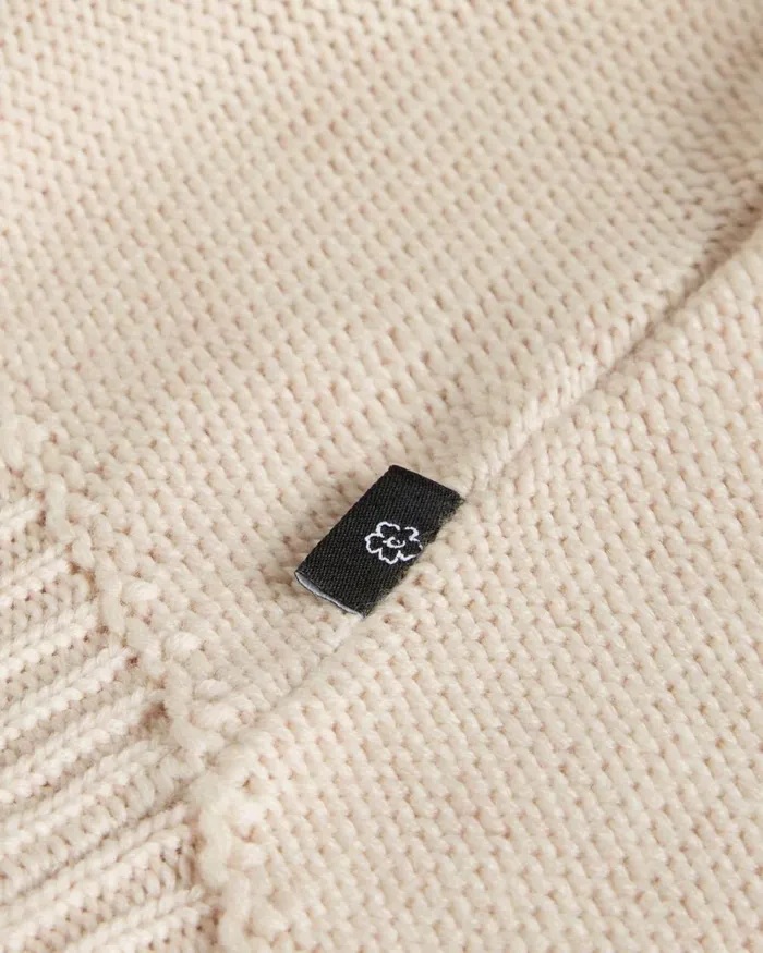 Textured Floral Wool Jumper Light Brown Women Ted Baker Sweaters Textured Floral Wool Jumper Light Brown Women Ted Baker Sweaters