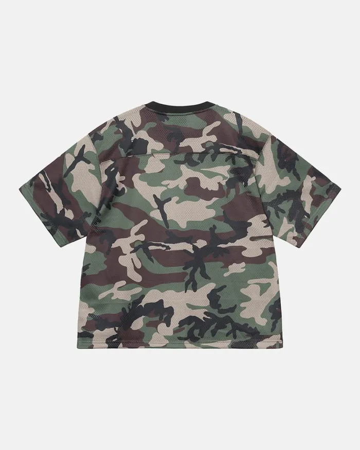 Tops and Shirts Men Stussy 4X4 MESH FOOTBALL JERSEY Camo Tops and Shirts Men Stussy 4X4 MESH FOOTBALL JERSEY Camo