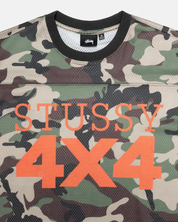 Tops and Shirts Men Stussy 4X4 MESH FOOTBALL JERSEY Camo Tops and Shirts Men Stussy 4X4 MESH FOOTBALL JERSEY Camo