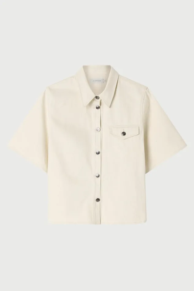 Tops And Shirts Women Lee Mathews LM Denim SS Shirt Tops And Shirts Women Lee Mathews LM Denim SS Shirt